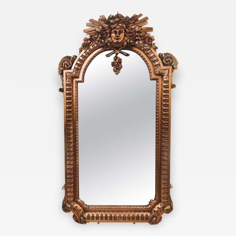 Hollywood Regency Carved Wall Console or Over the Mantle Mirror (1 of 13)