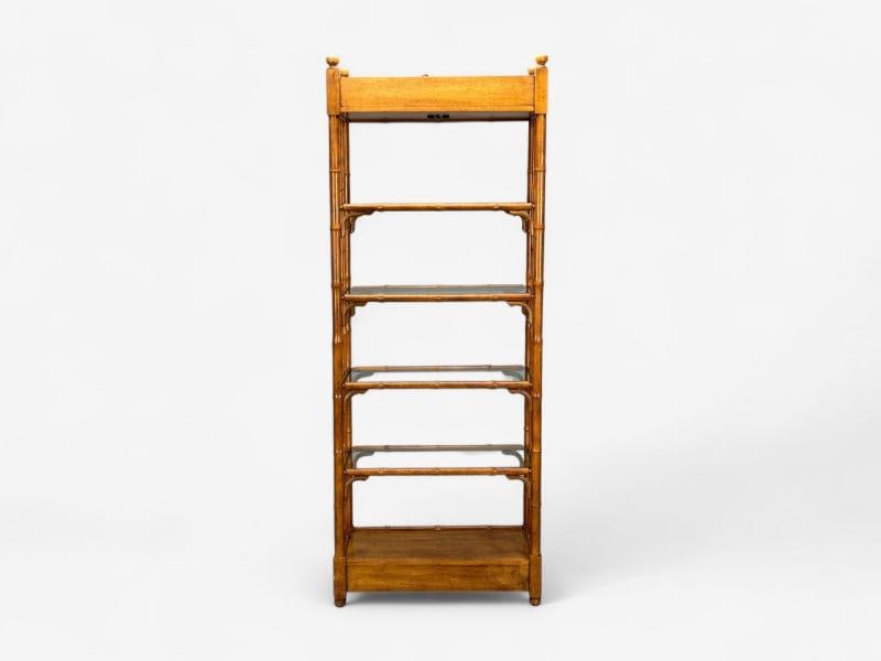 American Modern, Bamboo, Wood, Etageres, USA, 1980s - 12