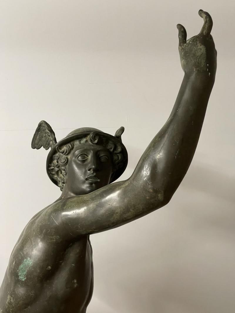 French Artist, Life-Size Statue of Hermes, Bronze, France, 18th Century - 10