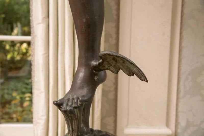 French Artist, Life-Size Statue of Hermes, Bronze, France, 18th Century - 7