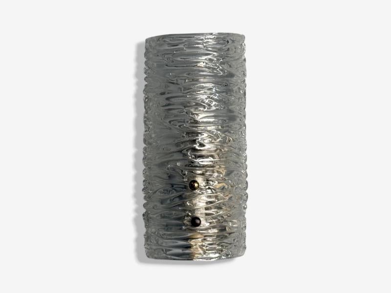Carl Fagerlund, Textured Glass, Brass, Wall Lights, Sweden, 1960s - 3