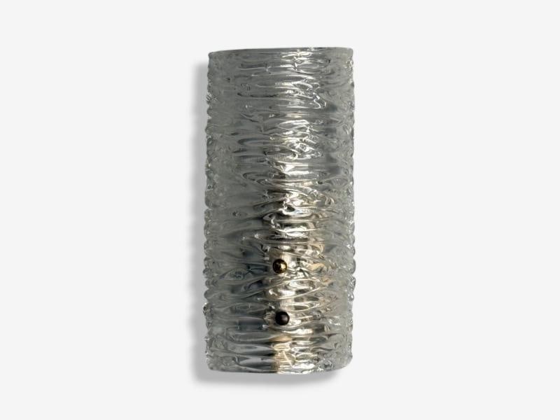 Carl Fagerlund, Textured Glass, Brass, Wall Lights, Sweden, 1960s - 6