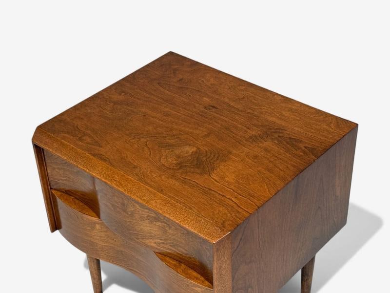 Edmond J Spence, Swedish Modern, Maple, Rare Wave Nightstands, 1950s - 10