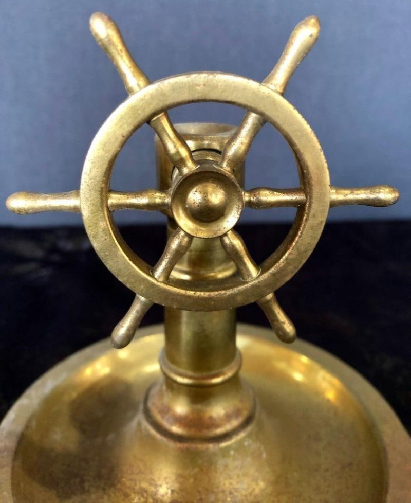 Antique Brass Wheel Cigar Cutter Tobacco Accessory - 10