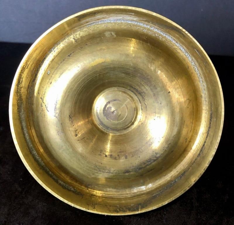 Antique Brass Wheel Cigar Cutter Tobacco Accessory - 4