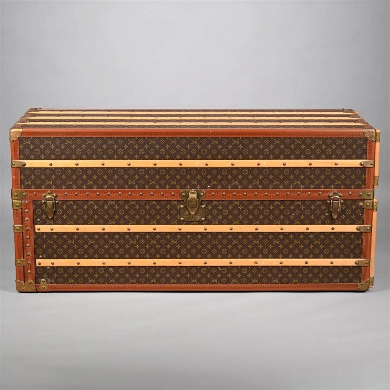 Louis Vuitton, Large Steamer Trunk, Monogram Canvas, Leather, Special Order - 3