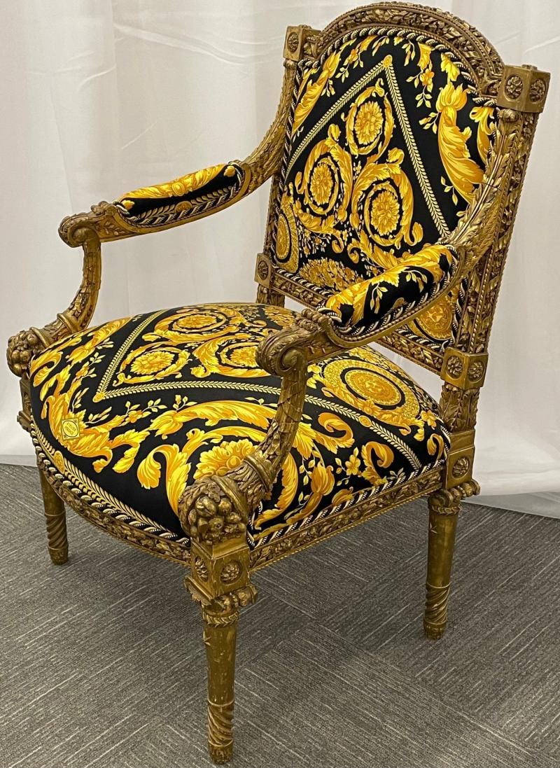 Pair of 19th-20th Century Louis XVI Style Carved Armchairs - 10