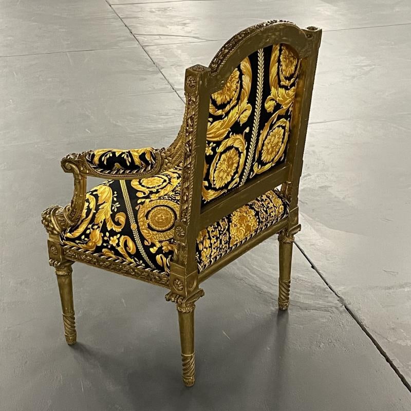Pair of 19th-20th Century Louis XVI Style Carved Armchairs - 11