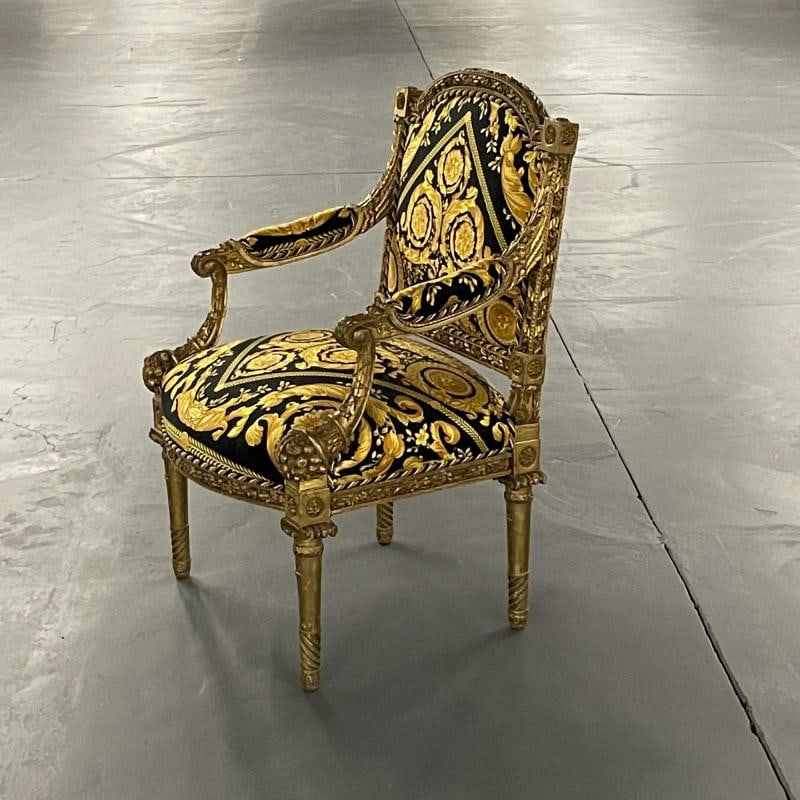 Pair of 19th-20th Century Louis XVI Style Carved Armchairs - 3