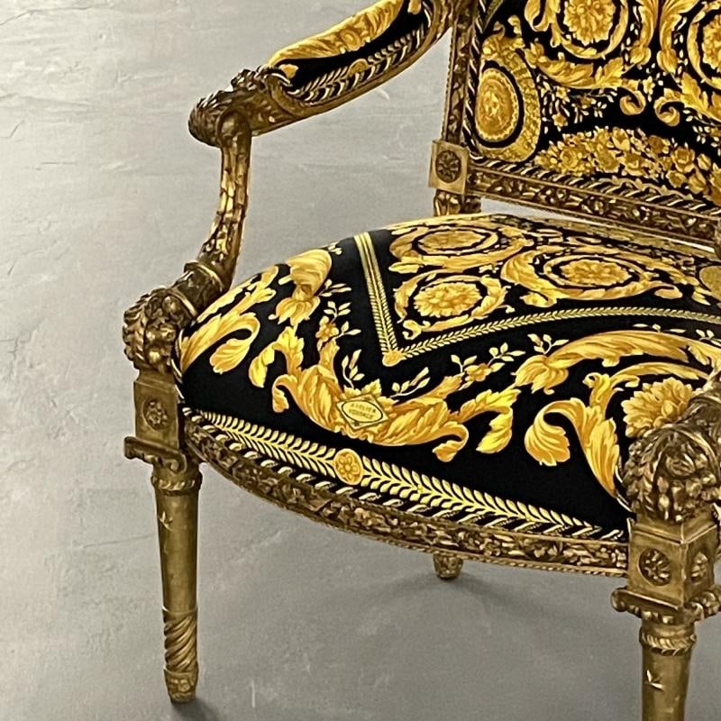 Pair of 19th-20th Century Louis XVI Style Carved Armchairs - 7