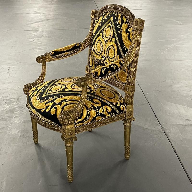 Pair of 19th-20th Century Louis XVI Style Carved Armchairs - 9