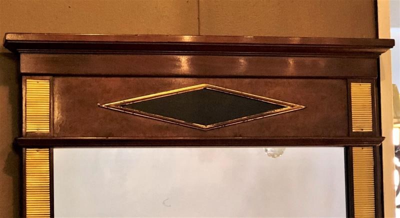 Fine Bronze Mounted Mahogany Ebonized Russian Neoclassical Wall Mirror - 2