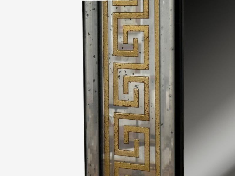 Hollywood Regency Style, Etched Glass, Gilt, Greek Key Wall Mirrors, USA, 21st c - 4