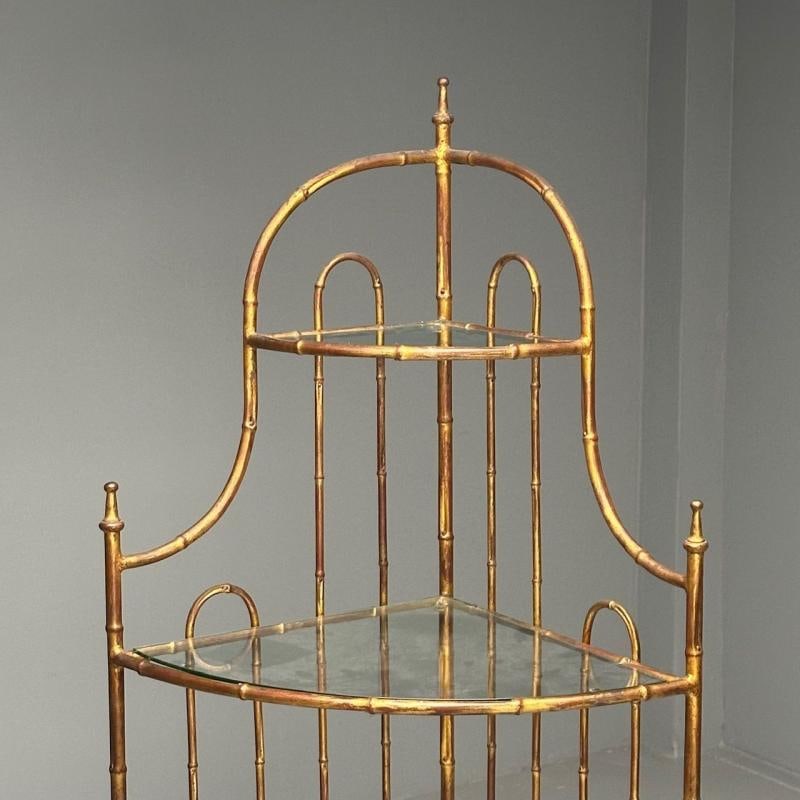 Maison Jansen, Hollywood Regency, Etagères, Brass Faux Bamboo, 1970s - 10