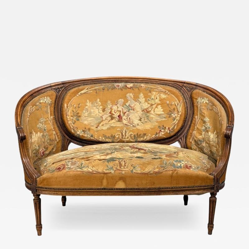 Louis XVI Style, Canape or Settee, Tapestry, Walnut, France, 20th c. (1 of 12)