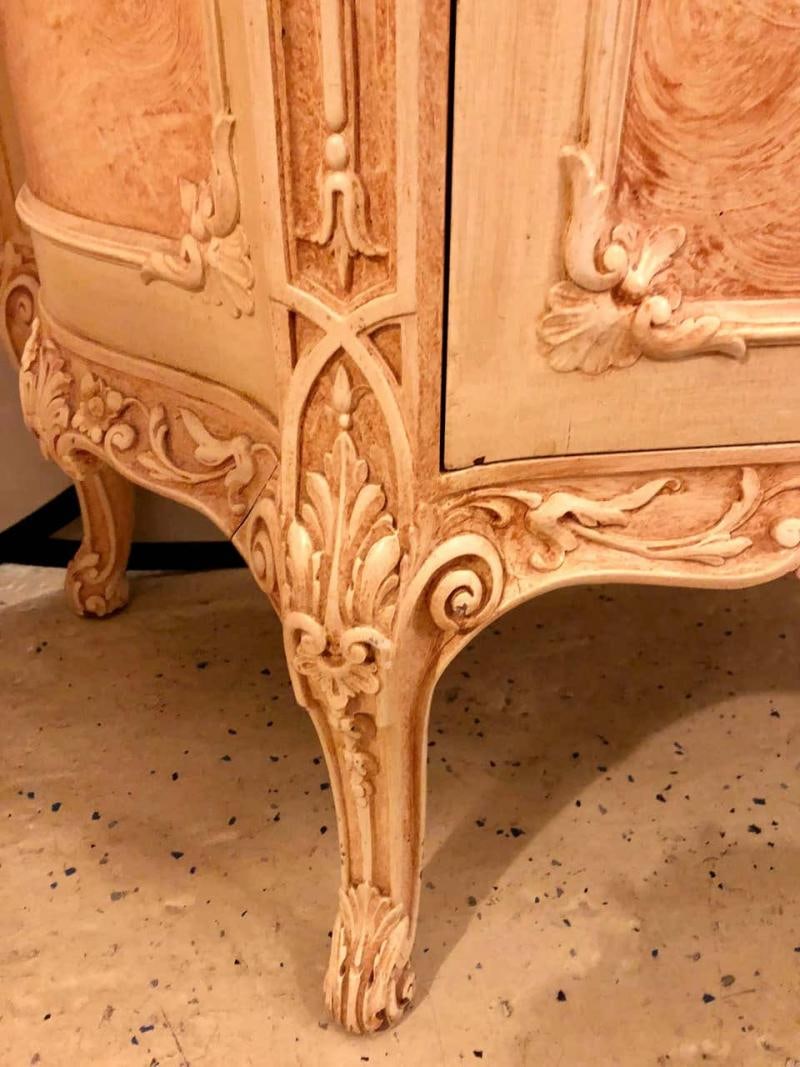 Pair of Hostetler Custom Faux Painted Marble-Top Commodes or Nightstands - 9