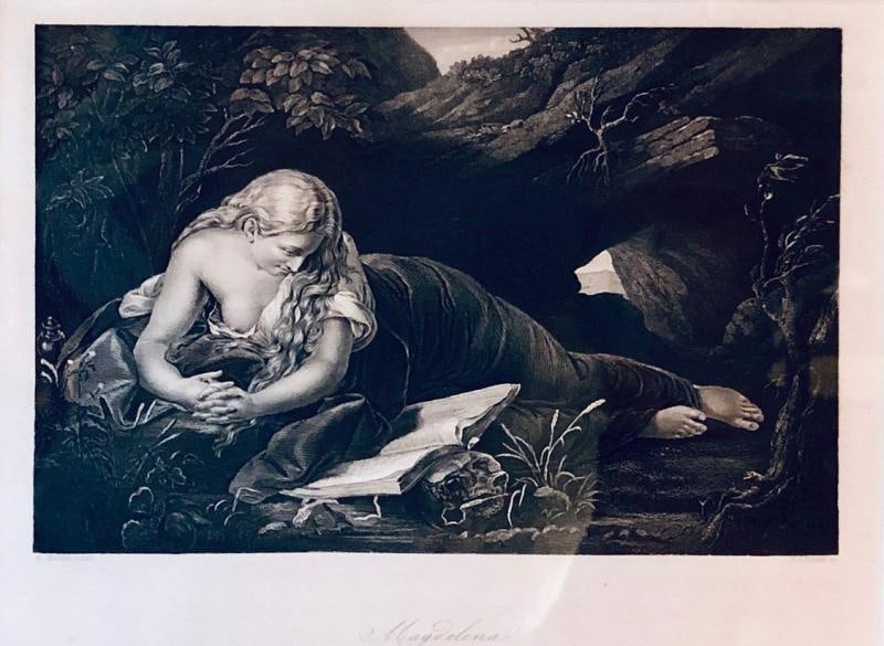 Diminutive Etching of Magdelena in a Gilt Frame Signed G. Batoni: Title: Diminutive Etching of Magdelena in a Gilt Frame Signed G. Batoni Description: Description 1: Diminutive etching of Magdelena in a gilt frame signed and dated. This highly decorative print is 6 