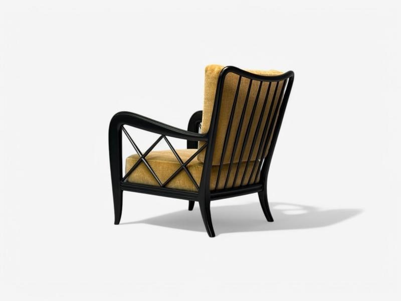 Paolo Buffa attr, Italian Mid-Century Modern, Camel Mohair, Lounge Chairs, 1940s - 6