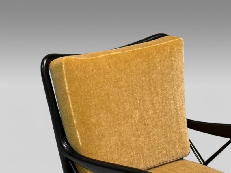 Paolo Buffa attr, Italian Mid-Century Modern, Camel Mohair, Lounge Chairs, 1940s - 8