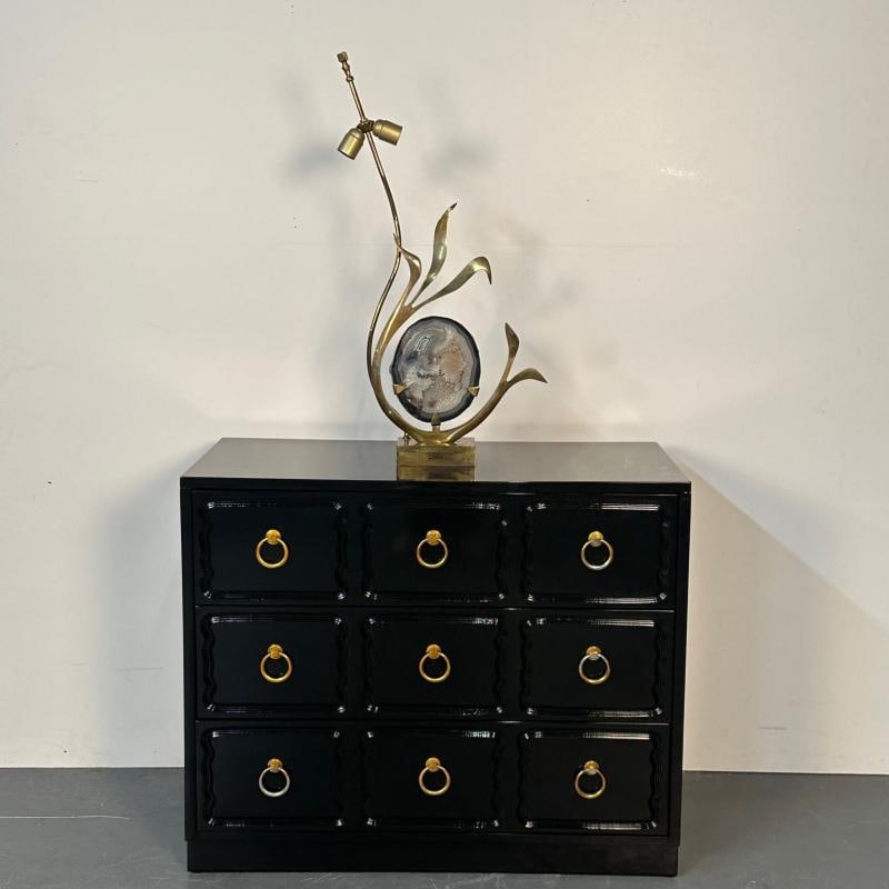 Mid-Century Modern Signed Willy Daro Bronze, Agate Sculptural Table Lamp, 1970s - 5