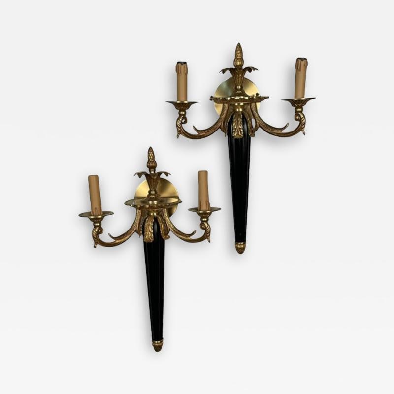 Pair of Louis XVI French Style Wall Sconces, Maison Bagues, Hollywood Regency (1 of 12)