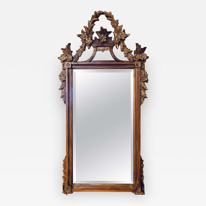 A Gilt Gold Italian Acanthus Leaf Carved Wall or Console Mirror (1 of 13)