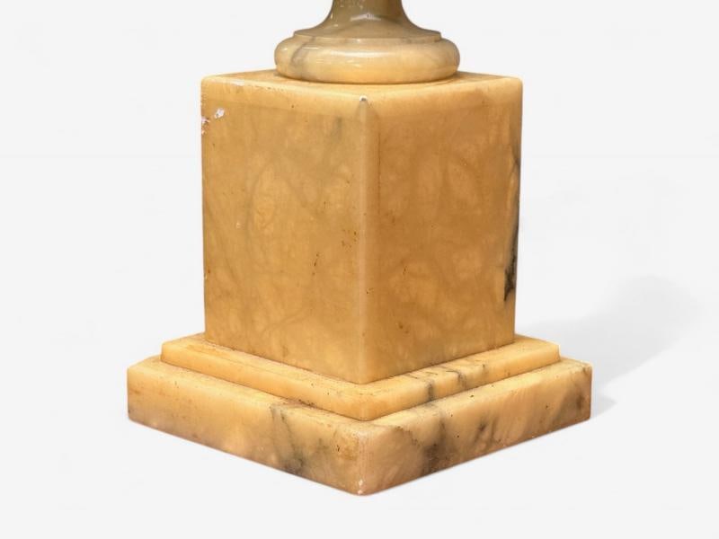 Italian Modern, Hand Carved Alabaster, Horse Motif, Table Lamps, Italy, 1950s - 5