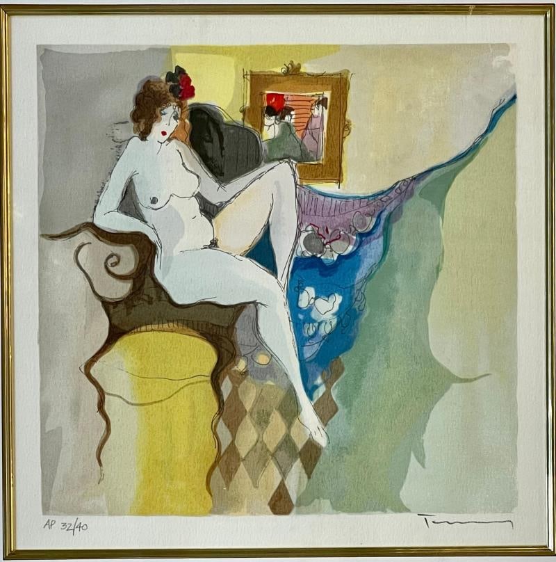 Set of Three Itzchak Tarkay Serigraphs of s: Title: Set of Three Itzchak Tarkay Serigraphs of Nudes Description: Description 1: Set of three Itzchak Tarkay serigraphs of nudes. Each By Itzchak Tarkay who was born in 1935 at the