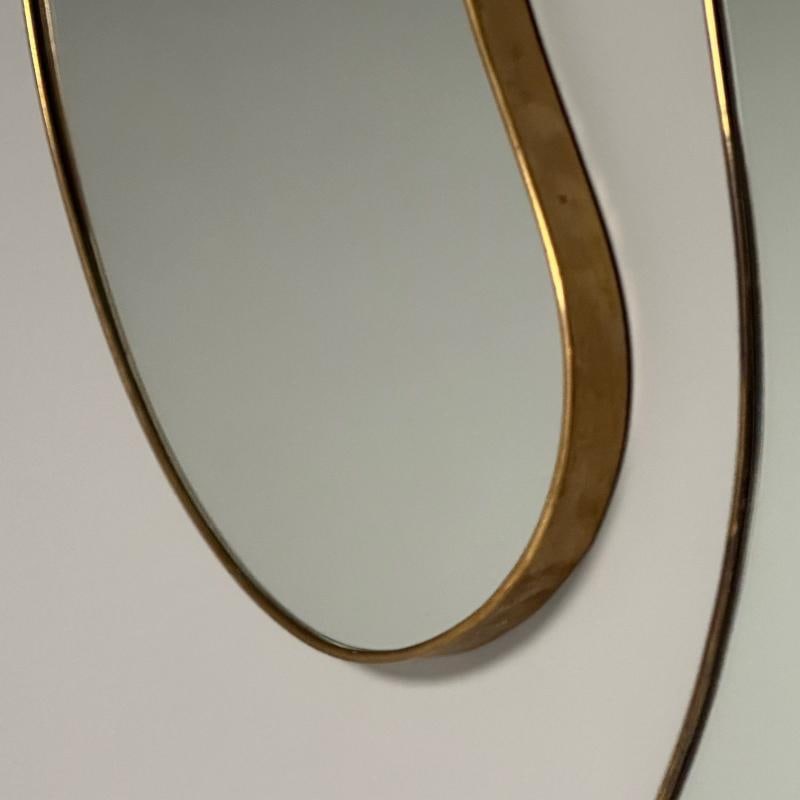 Italian Mid-Century Modern, Wall Mirrors, Organic Form, Brass, Italy, 1950s - 10