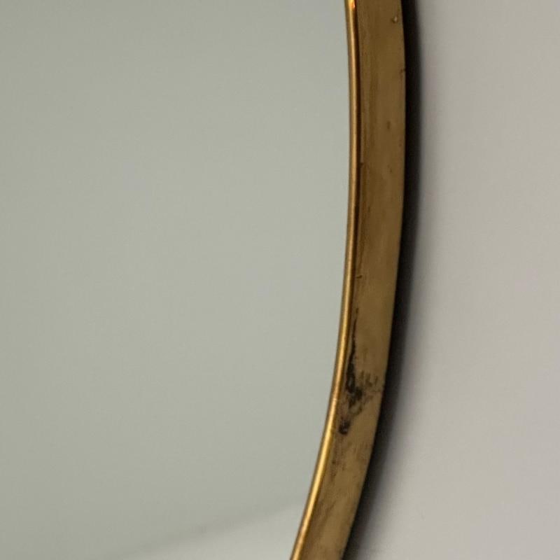 Italian Mid-Century Modern, Wall Mirrors, Organic Form, Brass, Italy, 1950s - 11
