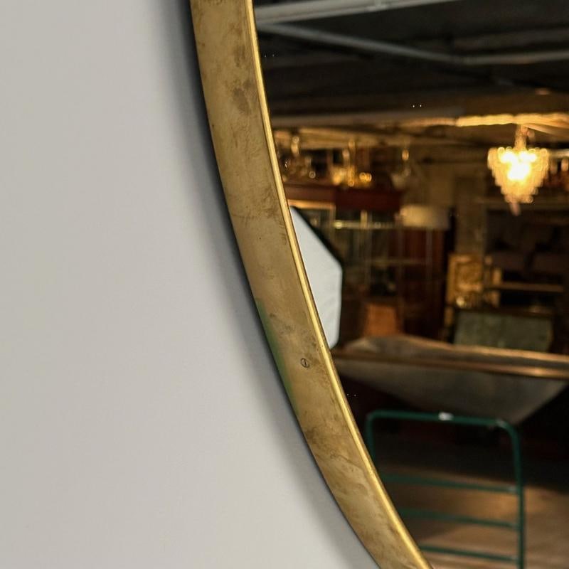 Italian Mid-Century Modern, Wall Mirrors, Organic Form, Brass, Italy, 1950s - 8
