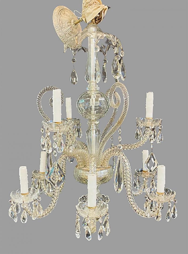 Fine Cut Crystal Venetian Style Chandelier - 2