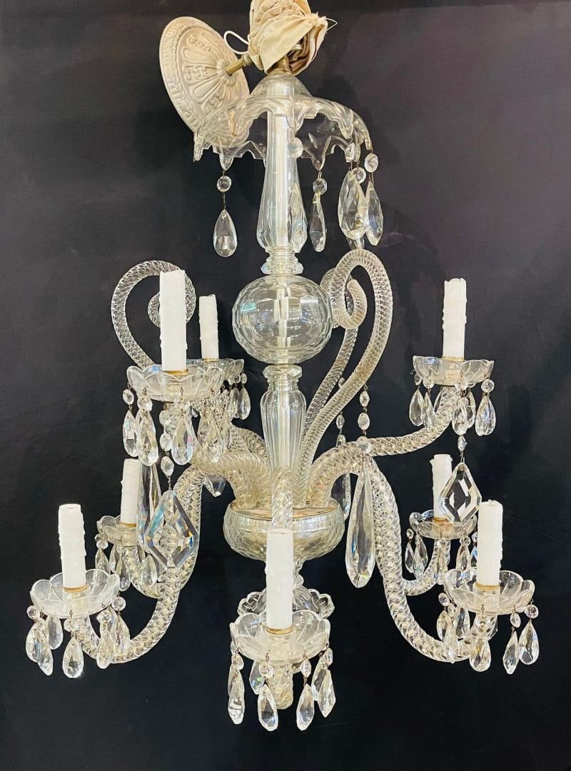 Fine Cut Crystal Venetian Style Chandelier - 3