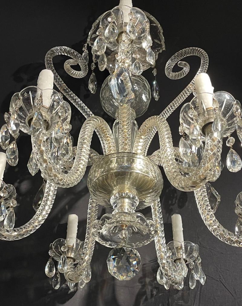 Fine Cut Crystal Venetian Style Chandelier - 6