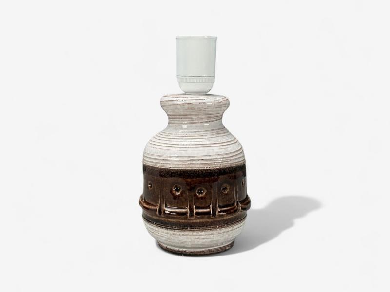 Danish Modern, Brown Stoneware, Table Lamp, Denmark, 1960s - 4