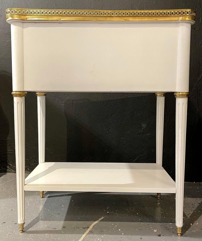 Pair of Swedish Neoclassical Open Nightstands or End Tables Manner Jansen - 12