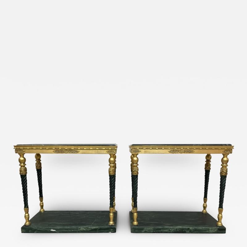 Swedish Neoclassical Style, Giltwood, Marble, Console Tables, Sweden, 20th c. (1 of 11)