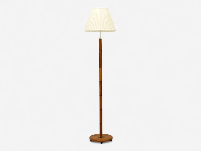 Danish Modern, Teak, Brass, Floor Lamp, Denmark, 1960s - 2