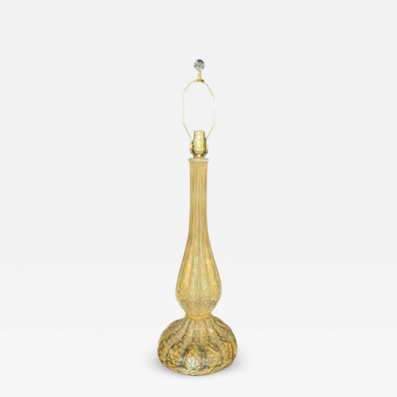 Large Italian Murano Glass Table Lamp, Mid-Century Modern, Barovier Toso Style (1 of 10)