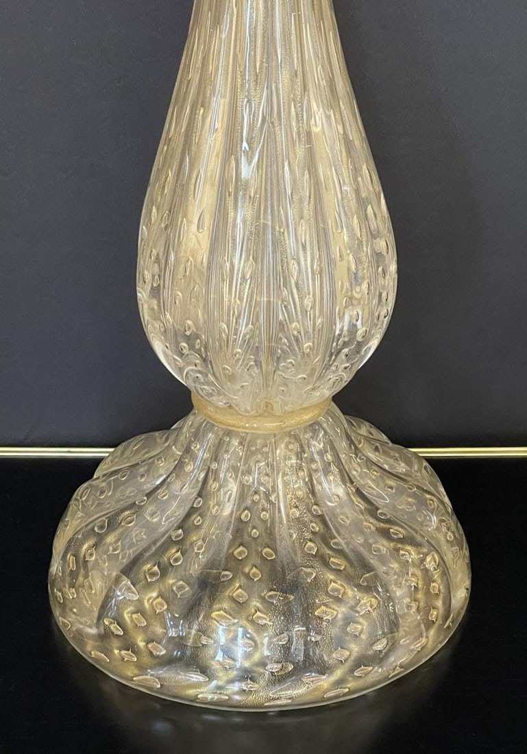 Large Italian Murano Glass Table Lamp, Mid-Century Modern, Barovier Toso Style - 7