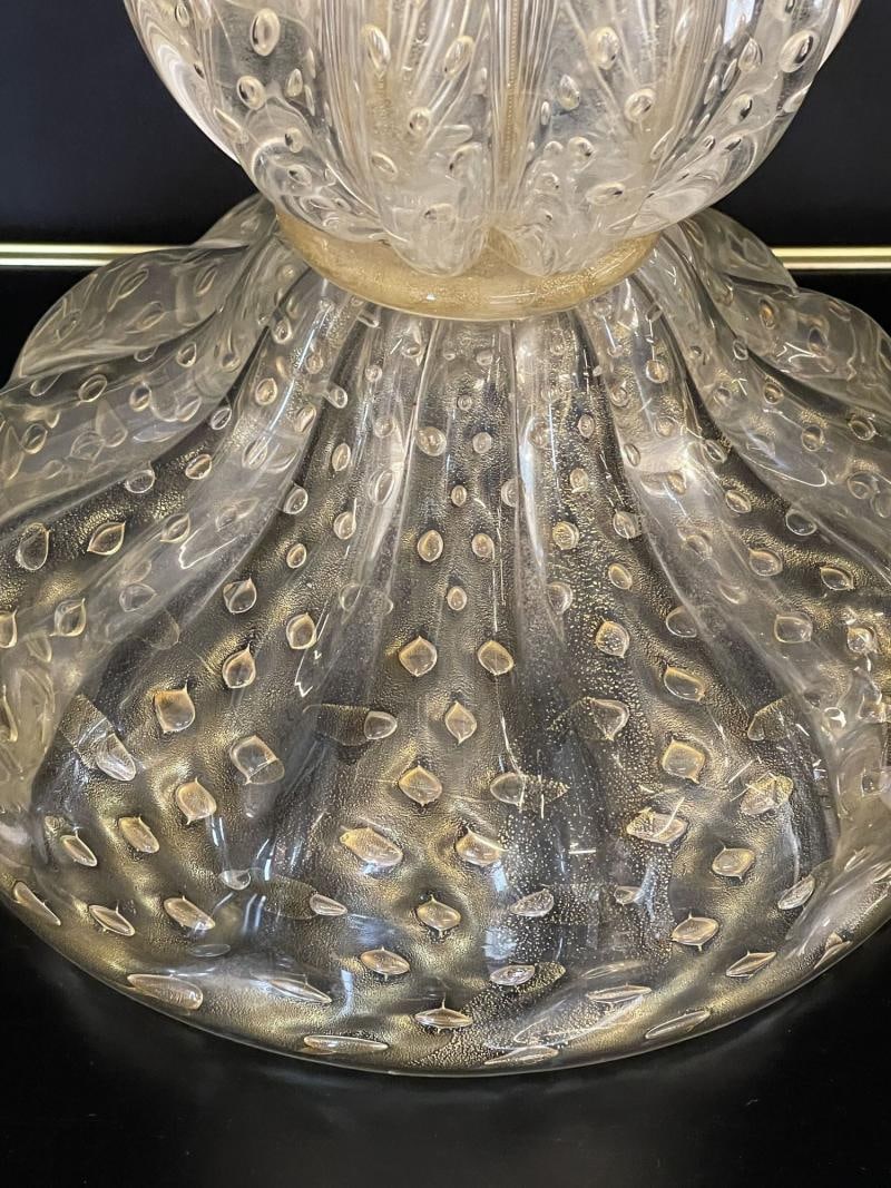 Large Italian Murano Glass Table Lamp, Mid-Century Modern, Barovier Toso Style - 9
