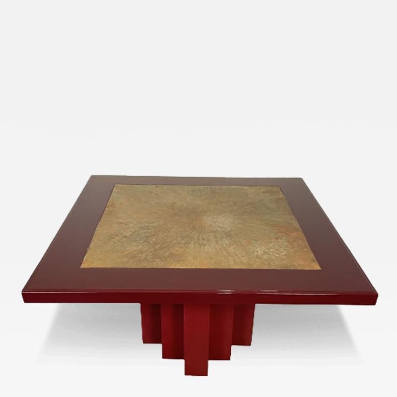 Georges Mathias Belgian Mid-Century Modern Dining, Center Table, Lacquer, Signed (1 of 12)
