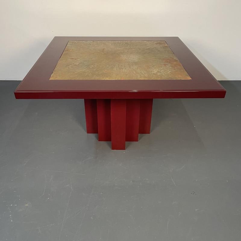 Georges Mathias Belgian Mid-Century Modern Dining, Center Table, Lacquer, Signed - 3