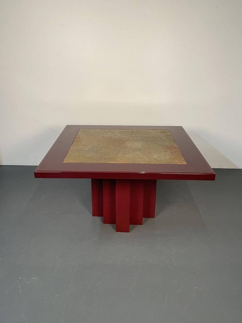 Georges Mathias Belgian Mid-Century Modern Dining, Center Table, Lacquer, Signed - 7