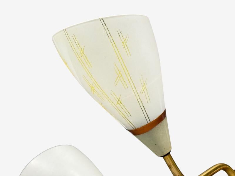 Swedish Modern, Pendant Light, Opaline Glass, Brass, Sweden, 1940s - 9