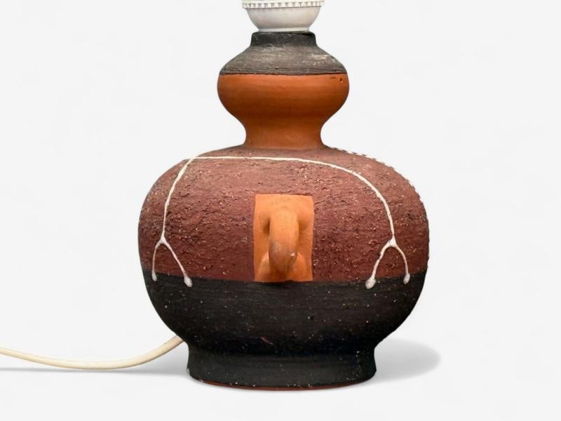 Thomas Hellström, Swedish Modern, Ceramic, Fabric, Table Lamp, Sweden, 1970s - 9