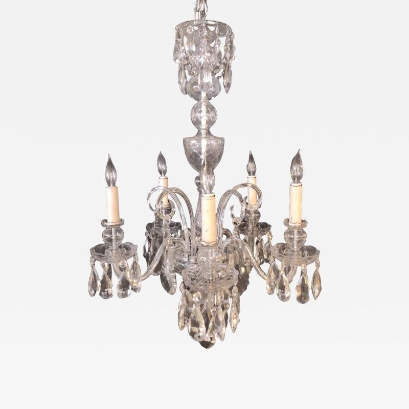 Fine Cut Crystal Georgian Chandelier with Large Pendants (1 of 10)