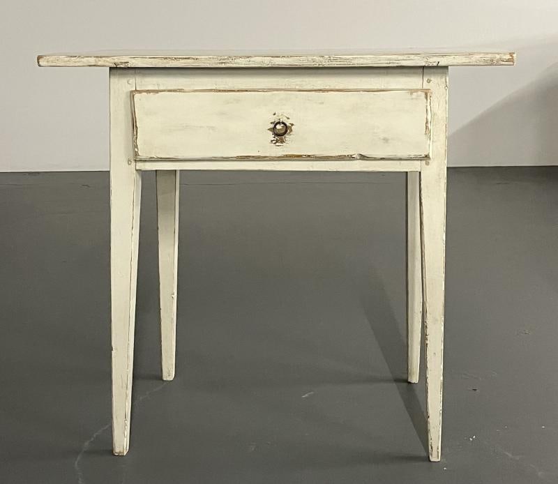 Swedish Gustavian Single Drawer Stand, Table or Nightstand, Paint Decorated - 3