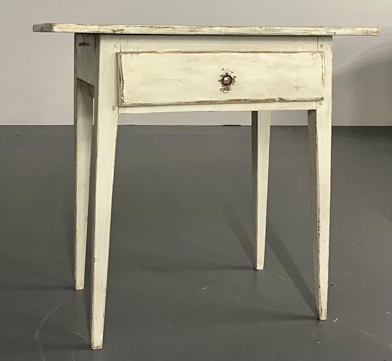 Swedish Gustavian Single Drawer Stand, Table or Nightstand, Paint Decorated - 5