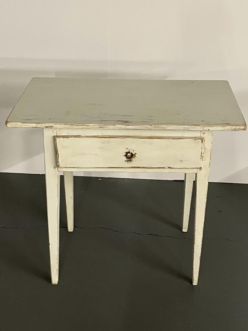 Swedish Gustavian Single Drawer Stand, Table or Nightstand, Paint Decorated - 7